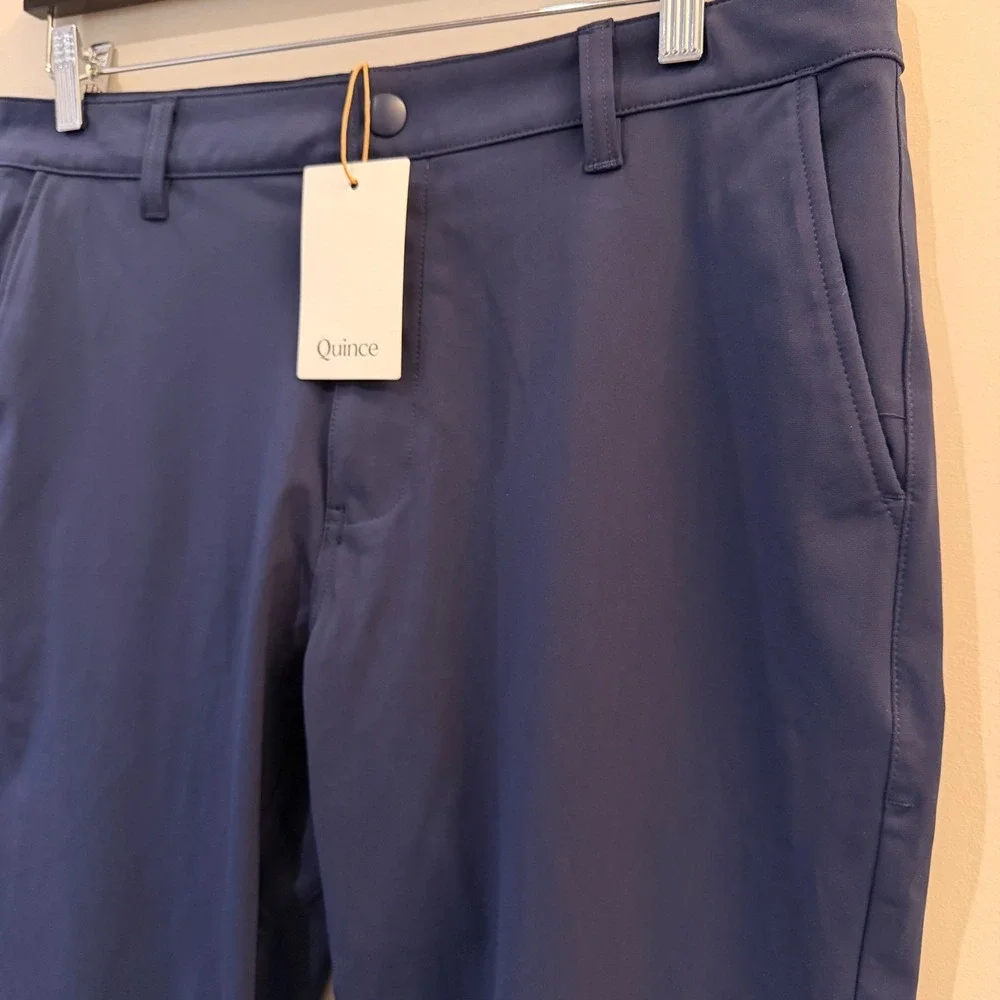 Quince ProTech Golf Pants Wavecrest Performance UPF50‎ Travel Navy 33x32 NWOT